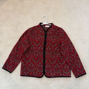 Studio Works Red and Black Patterned Blazer